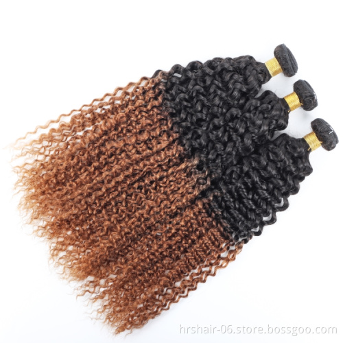 T1b/30 Color Jerry Curly Brazilian Hair Bundles With Closure Vendors Cuticle Aligned Virgin Human Hair Wholesales Extension